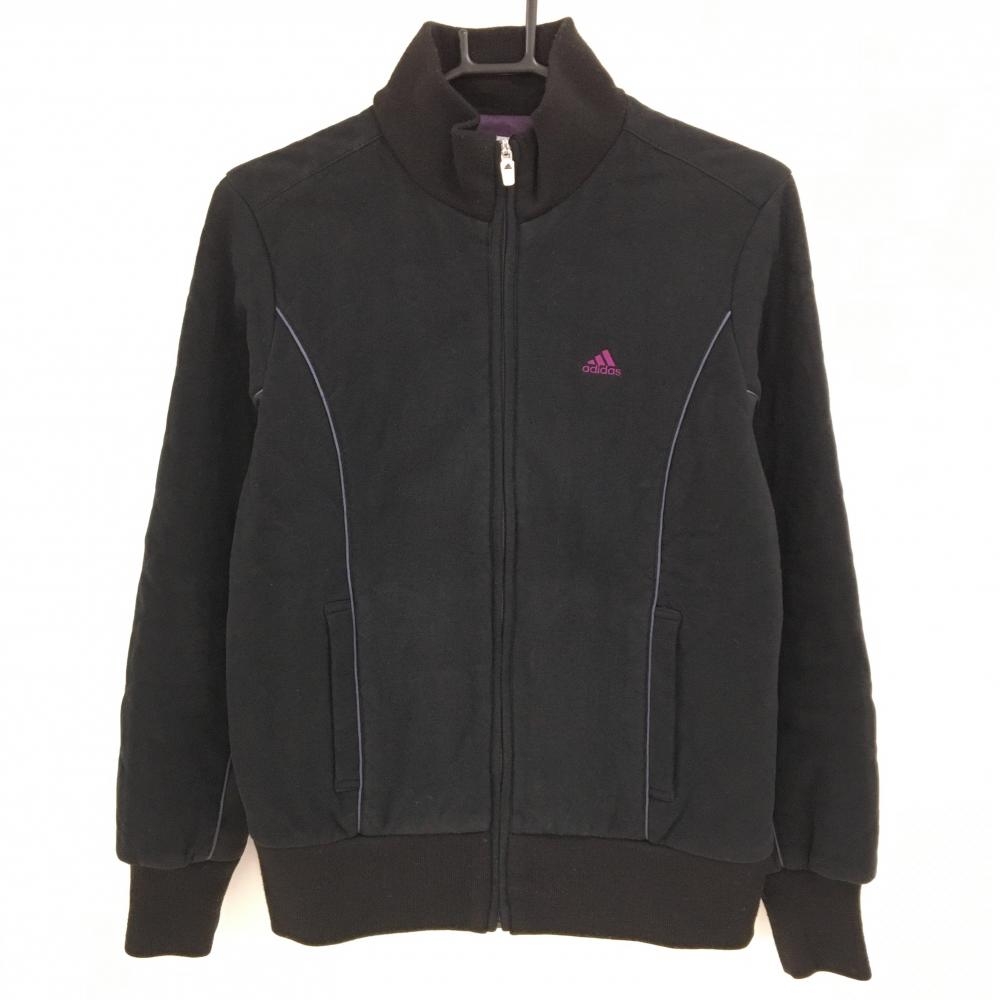 【超美品】アディダス 中綿ジャケット 黒 キルティング 表微起毛  レディース M/M ゴルフウェア adidas