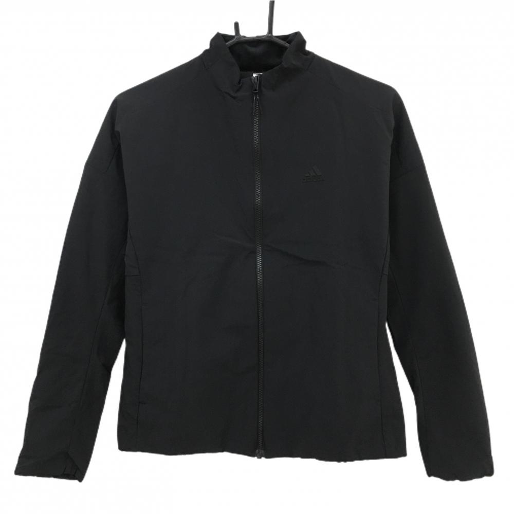 【新品】アディダス 中綿ジャケット 黒 裏一部起毛 立体ロゴ  レディース S ゴルフウェア adidas