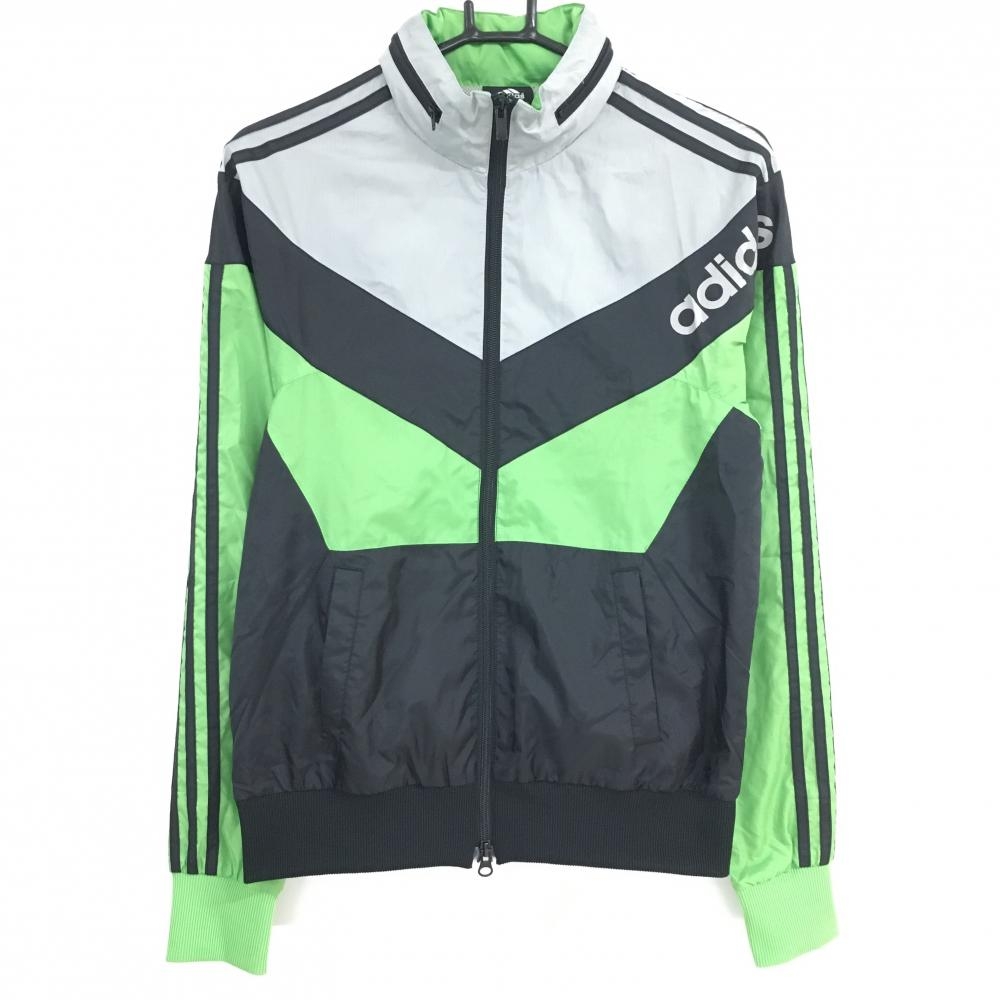 アディダスゴルフ ダブルジップ ジャケット 裏地蓄熱 グリーン 千鳥 S
