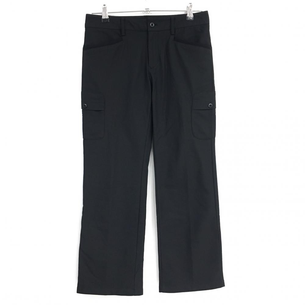 【美品】アディダス パンツ 黒 6ポケット ストレッチ 裏起毛  レディース M/M ゴルフウェア adidas