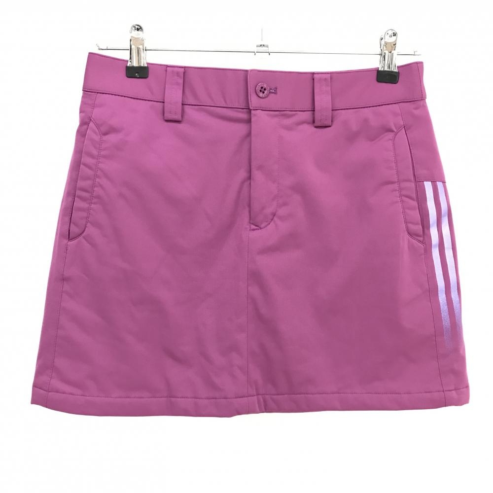 【超美品】アディダス 中綿スカート ライトパープル サイド3ライン  レディース S/P ゴルフウェア adidas