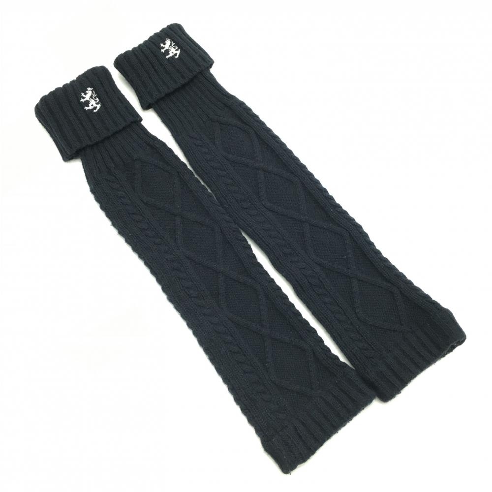 アドミラル ニットレッグウォーマー ネイビー×白 ロゴ刺しゅう  レディース フリー ゴルフウェア Admiral