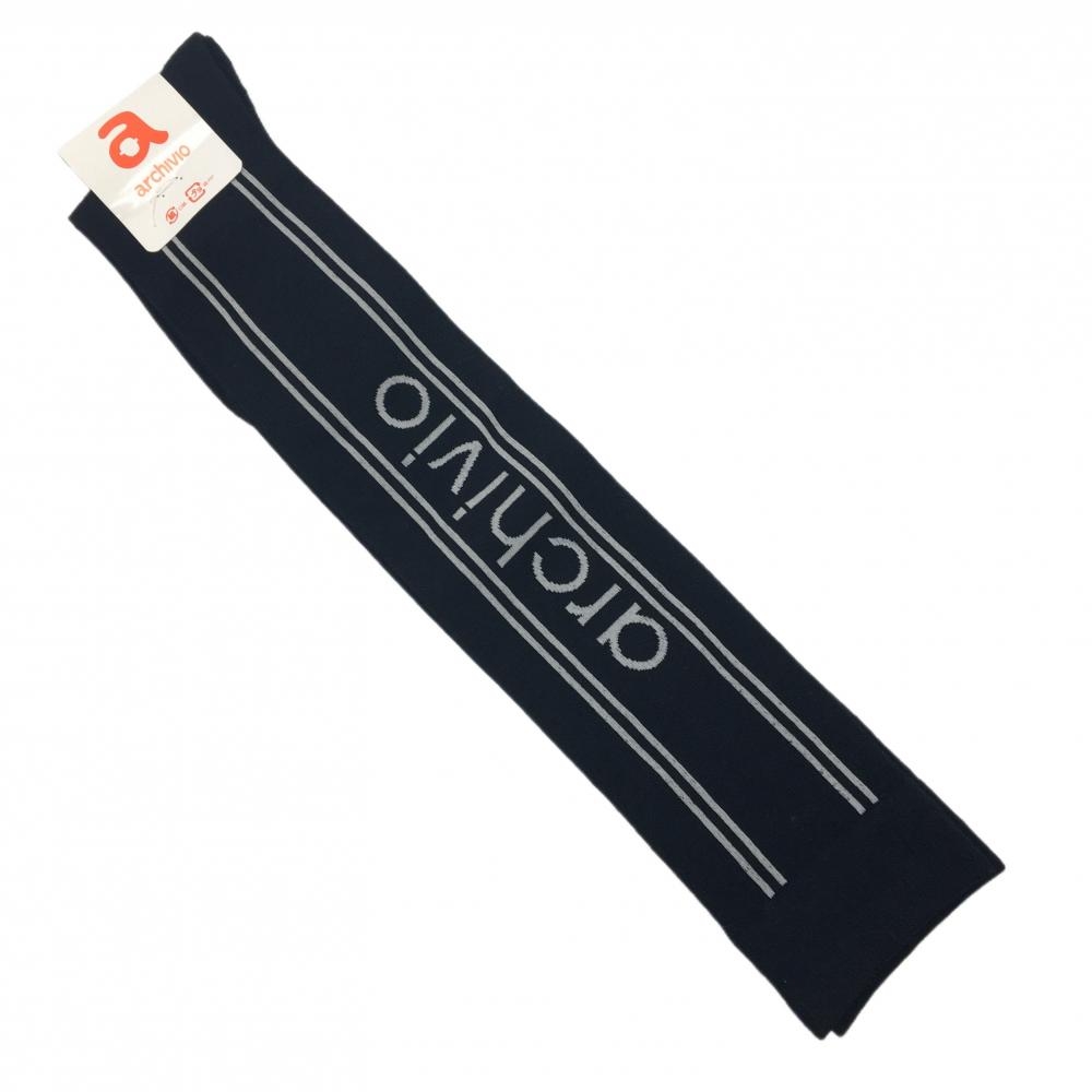 【新品】アルチビオ ハイソックス 黒×白 ロゴ ニーハイソックス  レディース 00 ゴルフウェア archivio