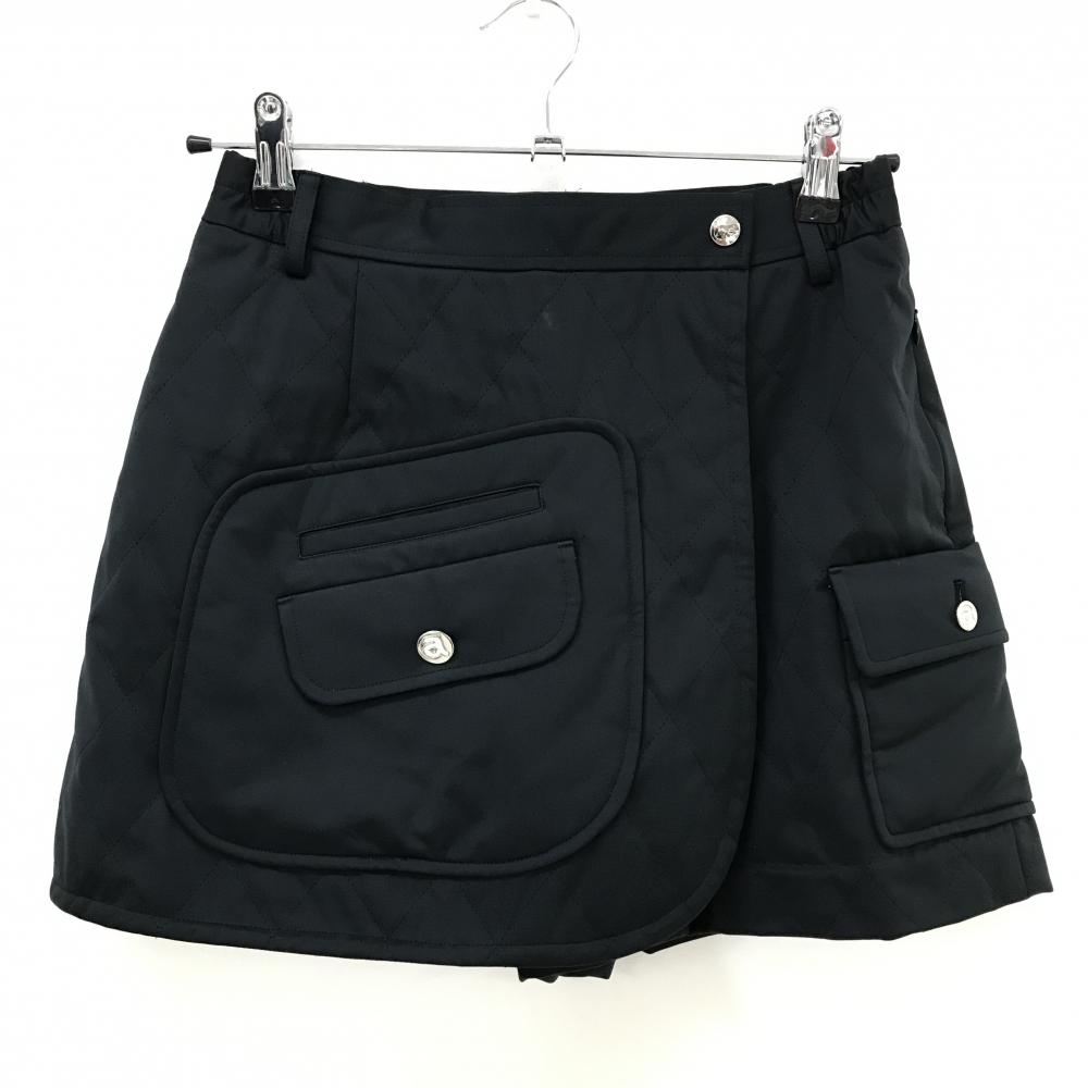 【超美品】アルチビオ 中綿キュロットスカート 黒 ビッグポケット レディース 36 ゴルフウェア archivio