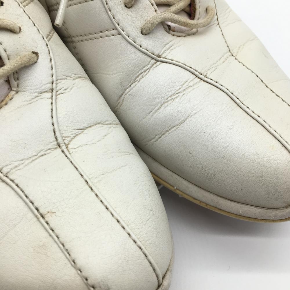 美品　Callaway ゴルフシューズ ホワイト　ピンク　23 キャロウェイ ゴルフシューズ 白×ピンク JVW803 レディース 23