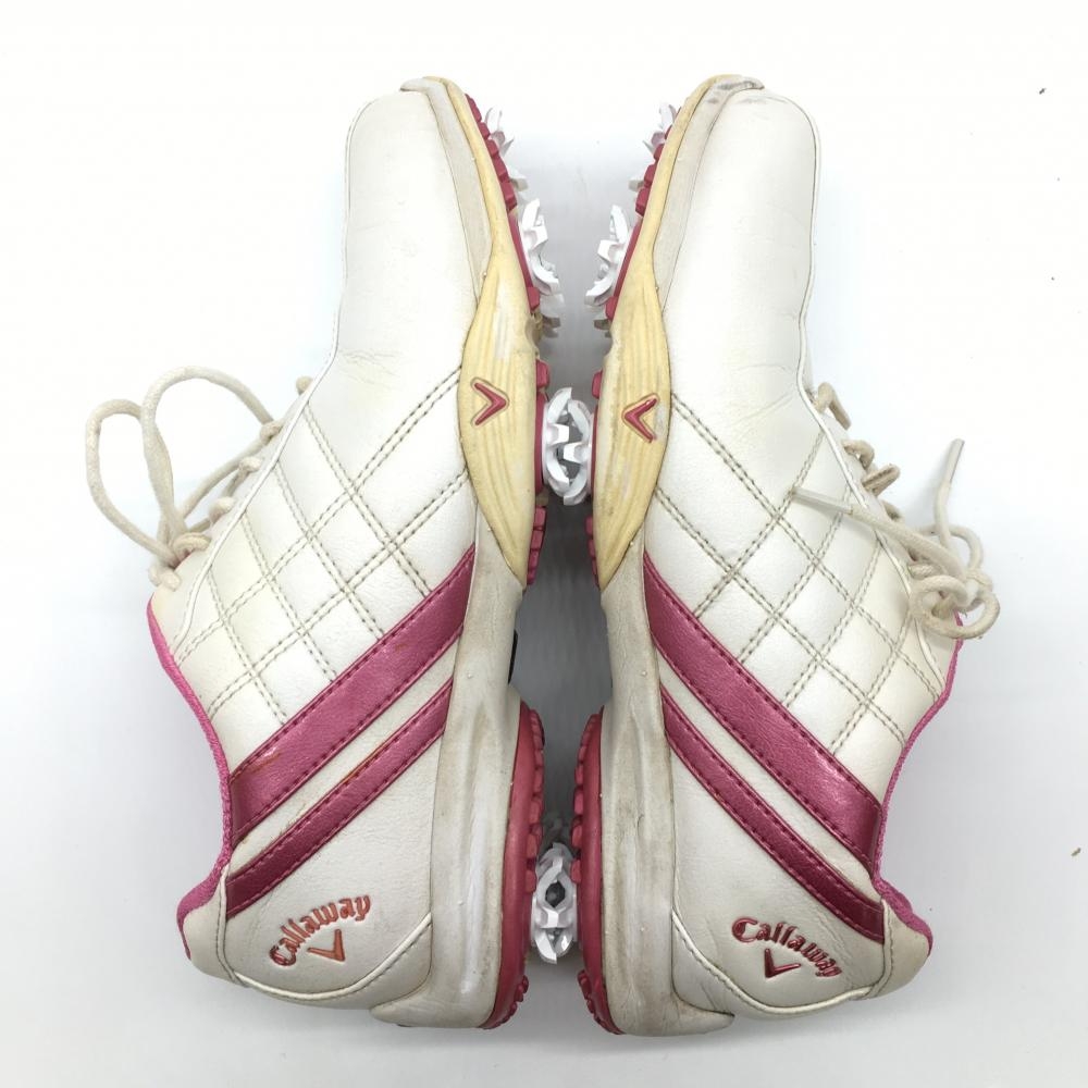 キャロウェイ ゴルフシューズ 白×ピンク JVW803 レディース 23