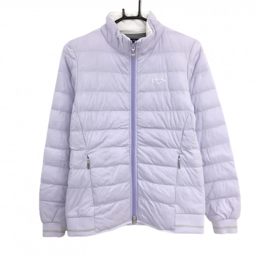 【美品】キャロウェイ 中綿ジャケット パープル ネック内側起毛 レディース M ゴルフウェア Callaway