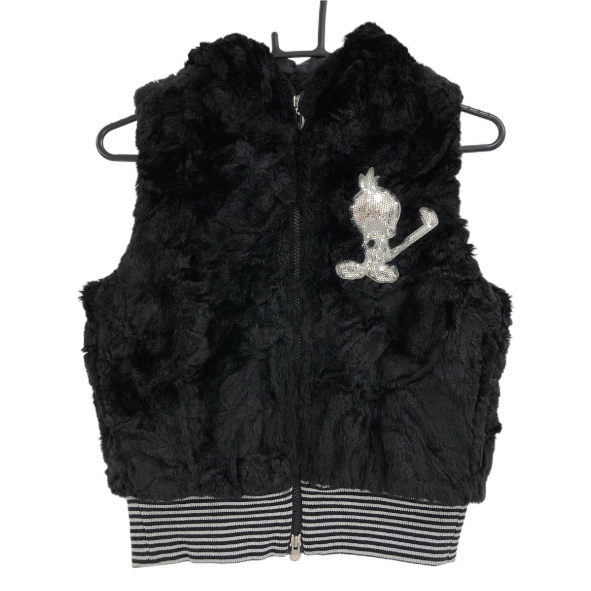 【超美品】キャロウェイ ファーベスト 黒 スパンコール Tweety  レディース L ゴルフウェア Callaway