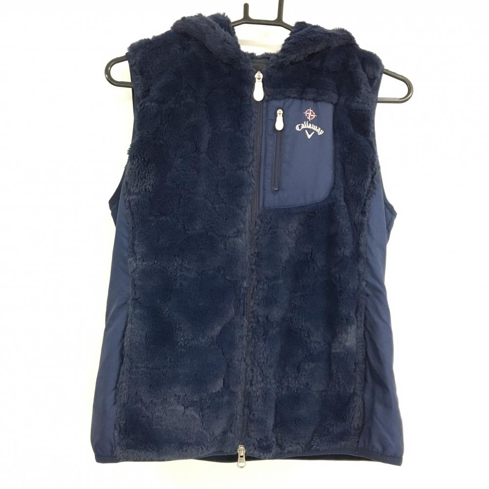 and per se♡フード付きリバーシブル♡ネイビーカモフラージュベスト