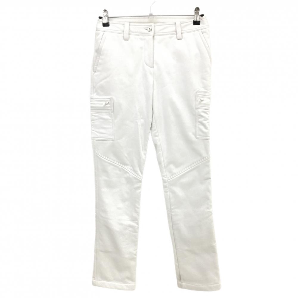 キャロウェイ カーゴパンツ 白 バックロゴ 裏起毛  レディース M ゴルフウェア Callaway