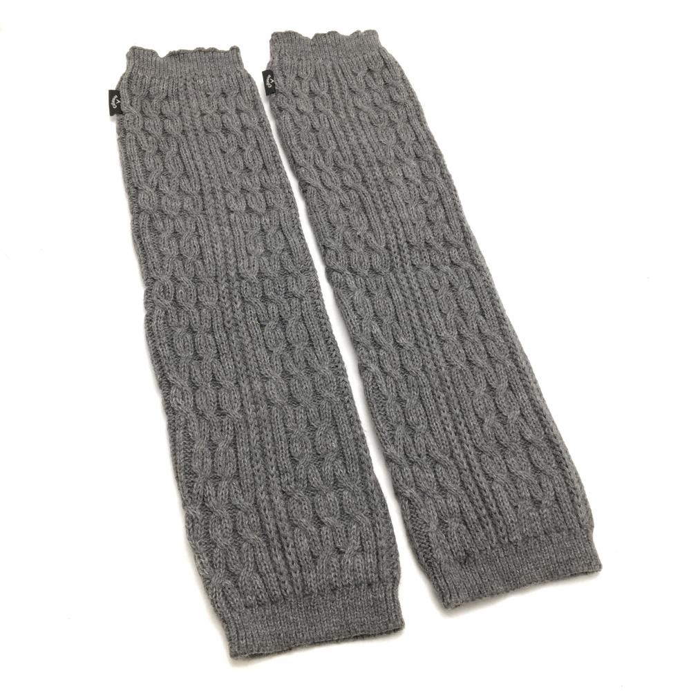 キャロウェイ ニットレッグウォーマー グレー ケーブル編み レディース  ゴルフウェア Callaway
