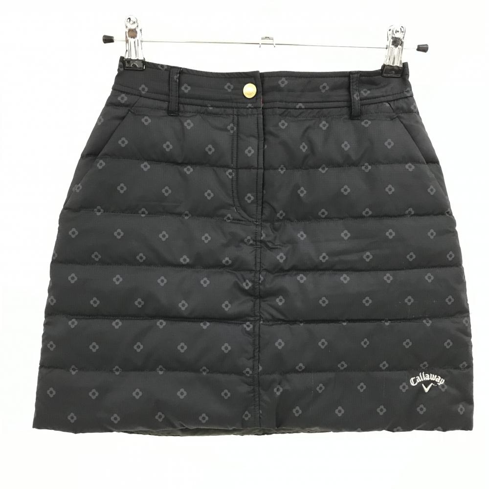 キャロウェイ ダウンスカート ダークネイビー×グレー 花柄 裾ロゴ レディース SS ゴルフウェア Callaway