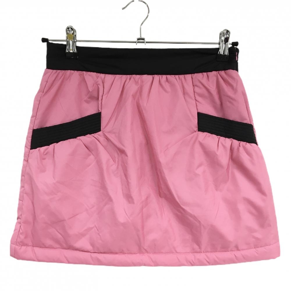 【美品】キャロウェイ 中綿スカート ピンク×黒 無地  レディース S ゴルフウェア Callaway