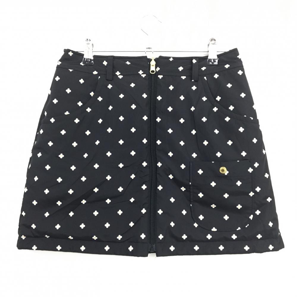 【超美品】キャロウェイ 中綿リバーシブルスカート 黒×白 花柄 裏無地　 レディース M ゴルフウェア Callaway