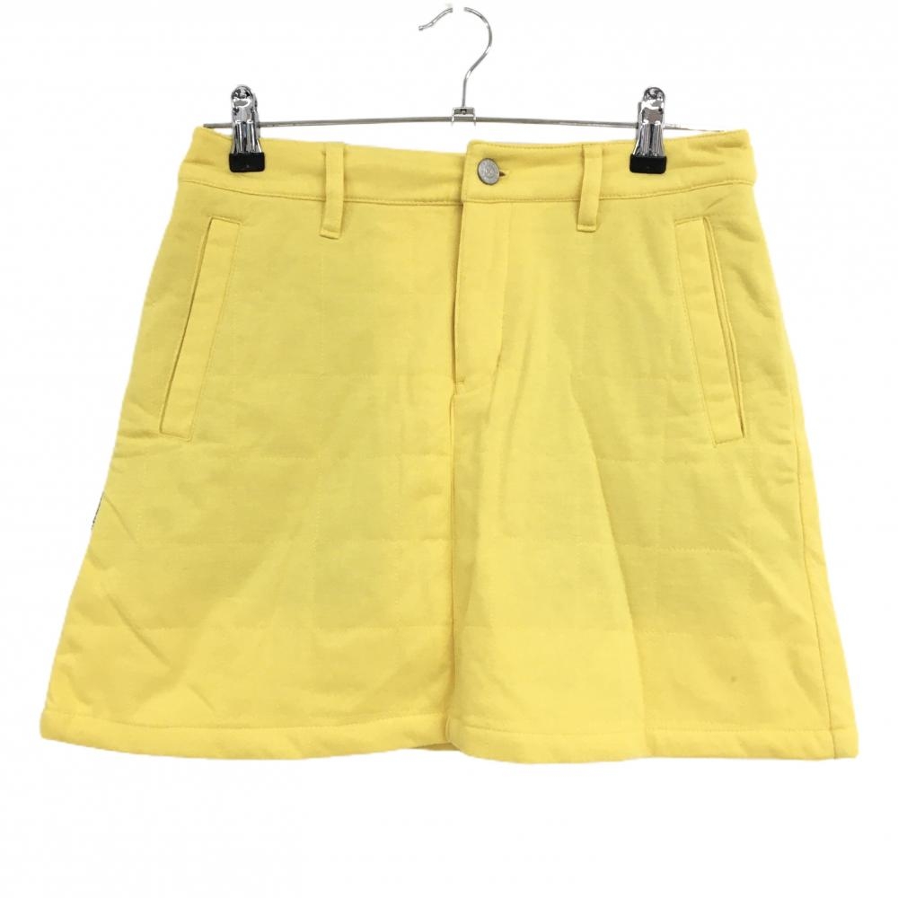 【美品】ジャックバニー 中綿スカート イエロー キルティング 内側インナーパンツ レディース 1(M) ゴルフウェア Jack Bunny