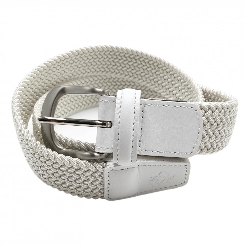 【新品】ゾーイ メッシュベルト 白 編み込み シルバーバックル レディース  ゴルフウェア ZOY