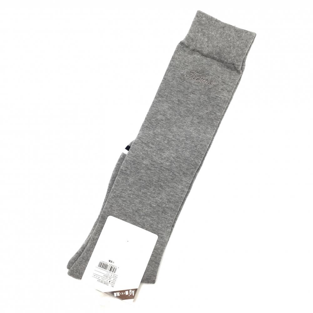 【新品】タイトリスト ハイソックス グレー ロゴ刺しゅう 消臭 レディース 23～25 ゴルフウェア TITLEIST