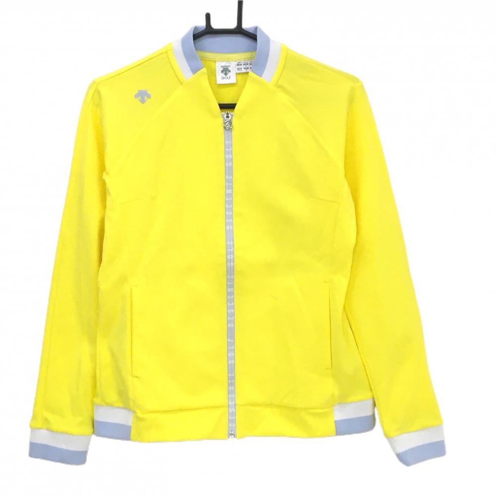 【新品】デサントゴルフ ジャケット イエロー ストレッチ 吸汗速乾 UVカット 中田英寿 レディース L ゴルフウェア DESCENTE