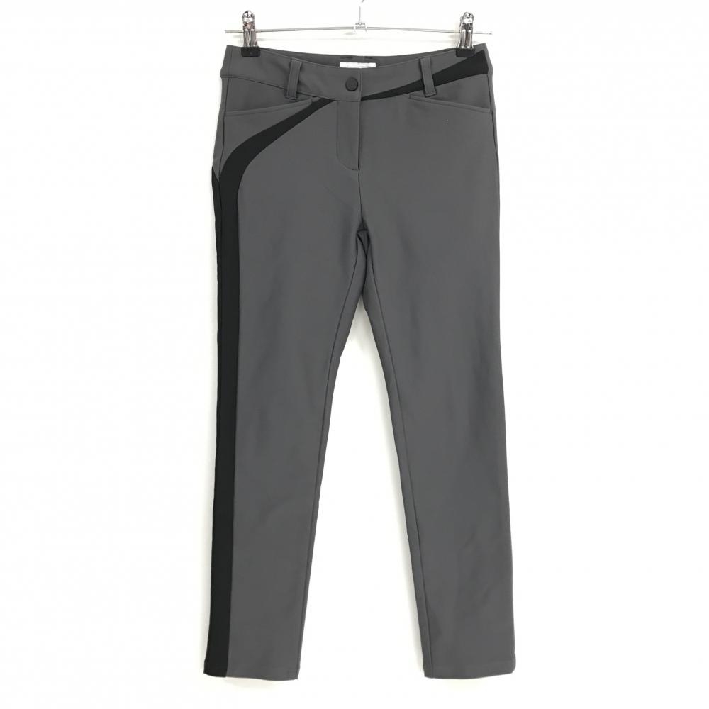 【超美品】デサントゴルフ パンツ グレー×黒 裏起毛 ストレッチ 中田英寿  レディース S ゴルフウェア DESCENTE