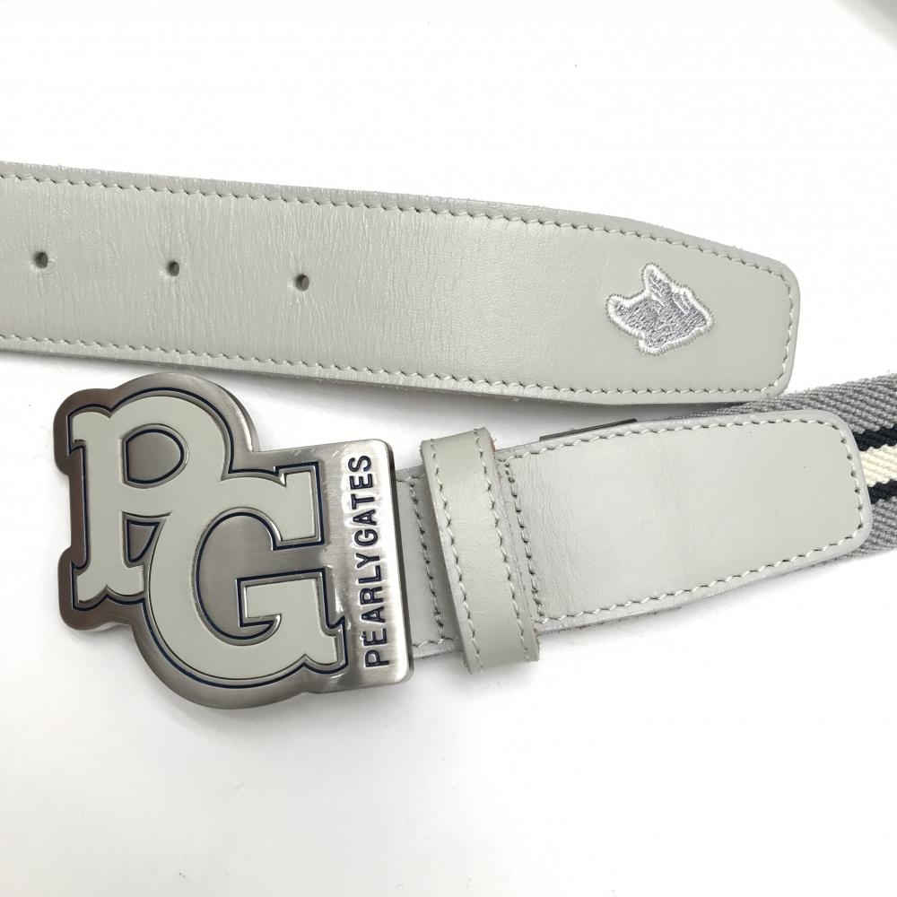 パーリーゲイツ トップ式ベルト グレー ロゴ レディース ゴルフ