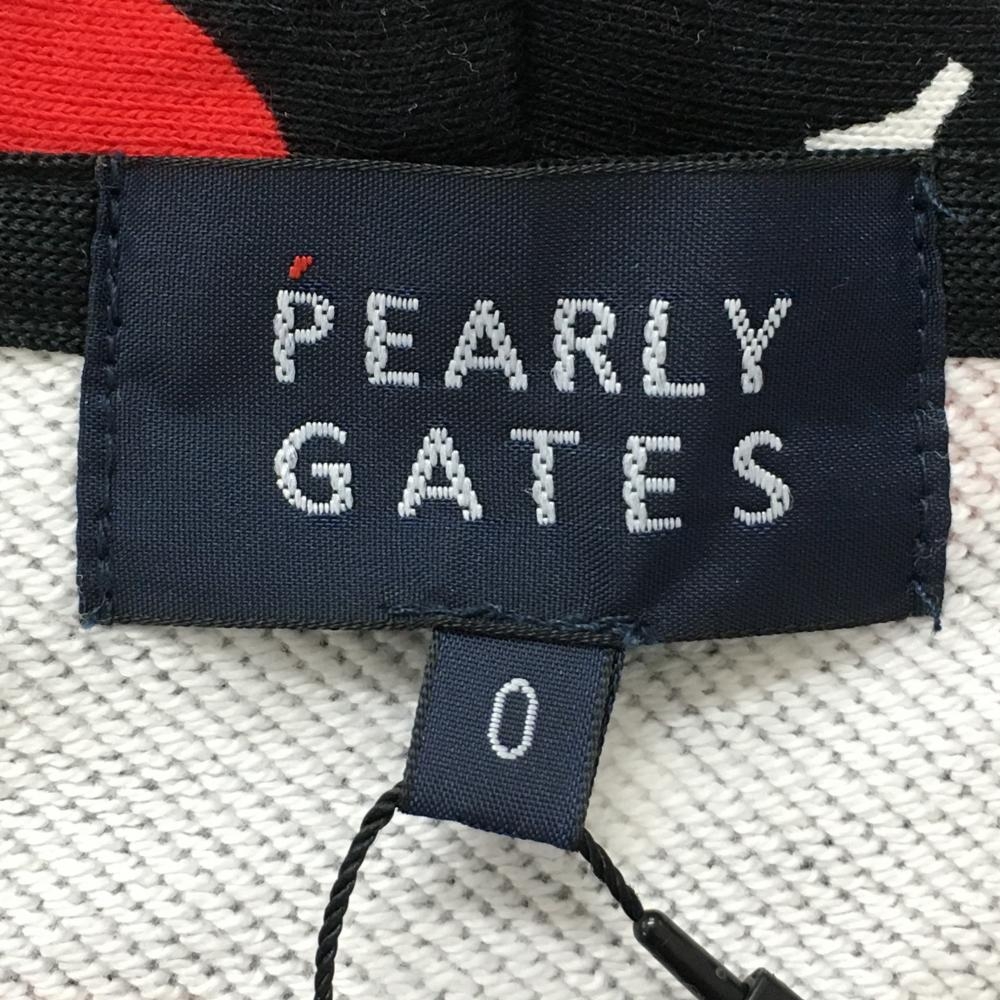 新品】パーリーゲイツ ジップパーカー 黒×レッド×白 ハートロゴ総柄