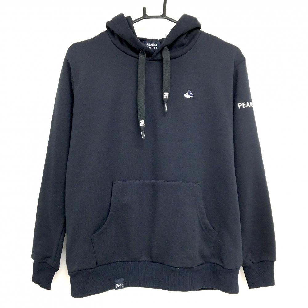 【美品】パーリーゲイツ×DISNEY パーカー ネイビー ミッキー トレーナー  レディース 0(S) ゴルフウェア 2023年モデル PEARLY GATES