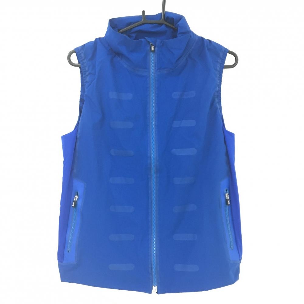 パーリーゲイツ エアーダウンベスト ブルー サイドロゴ レディース 1(M