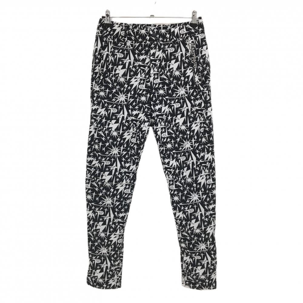 【超美品】パーリーゲイツ 中綿パンツ 黒×白 総柄 レディース 1 ゴルフウェア 2024年モデル PEARLY GATES