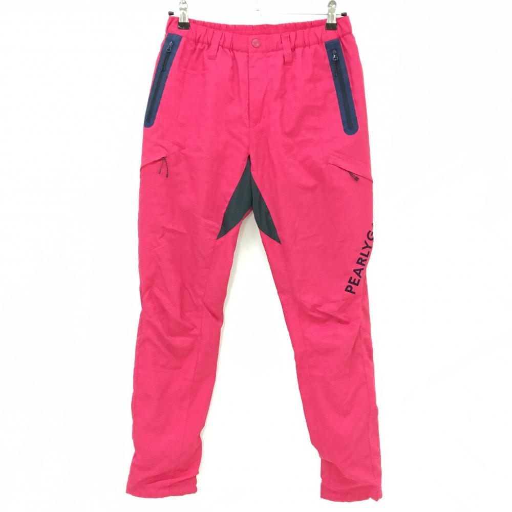 美品 パーリーゲイツ ゴルフ 中綿パンツ 蓄熱 暖パン ロゴ刺繍 ピンク 1 美品 パーリーゲイツ ゴルフ 中綿パンツ 蓄熱 PEARLY GATES/パーリー