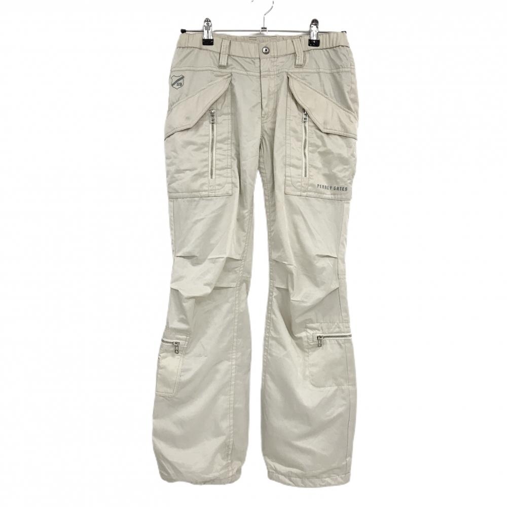 【美品】パーリーゲイツ パンツ ベージュ 蓄熱裏地 レディース 1(M) ゴルフウェア PEARLY GATES