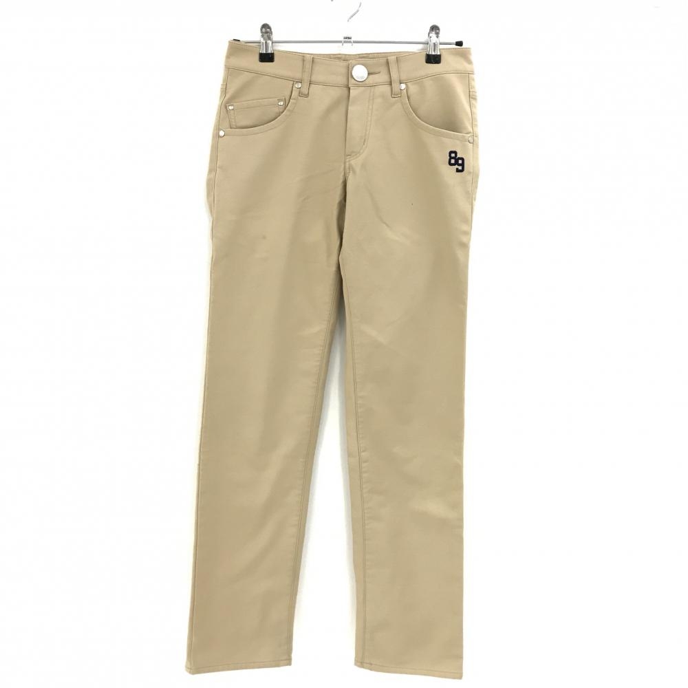 パーリーゲイツ パンツ ベージュ 裏起毛 ロゴ刺しゅう  レディース 1(M) ゴルフウェア PEARLY GATES