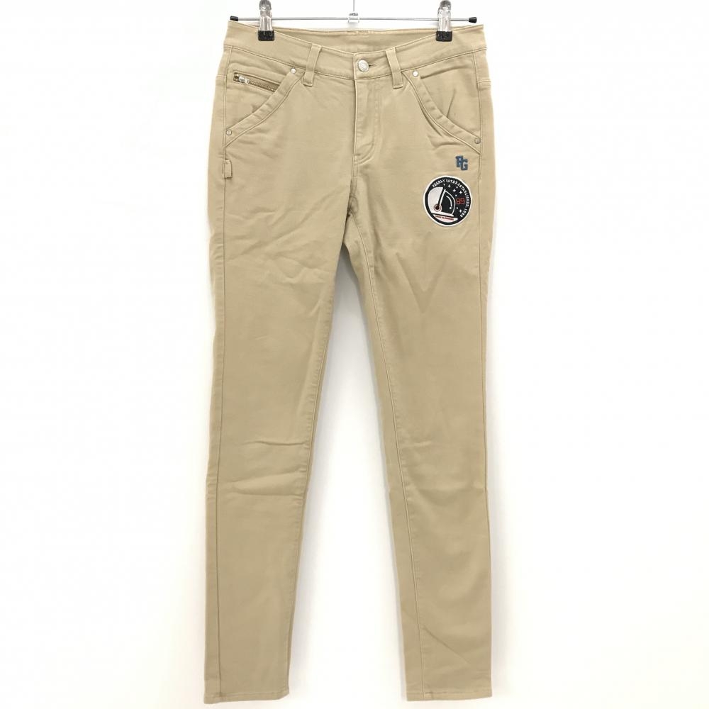 パーリーゲイツ パンツ ベージュ 裏微起毛 宇宙ワッペン レディース 1(M) ゴルフウェア PEARLY GATES