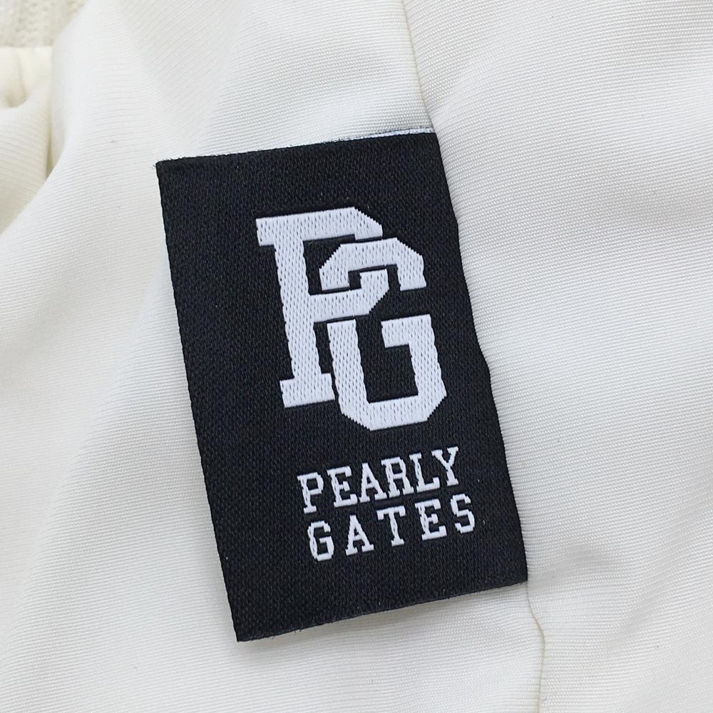 パーリーゲイツ レッグウォーマー 白 内側ファー ロゴ黒 レディース