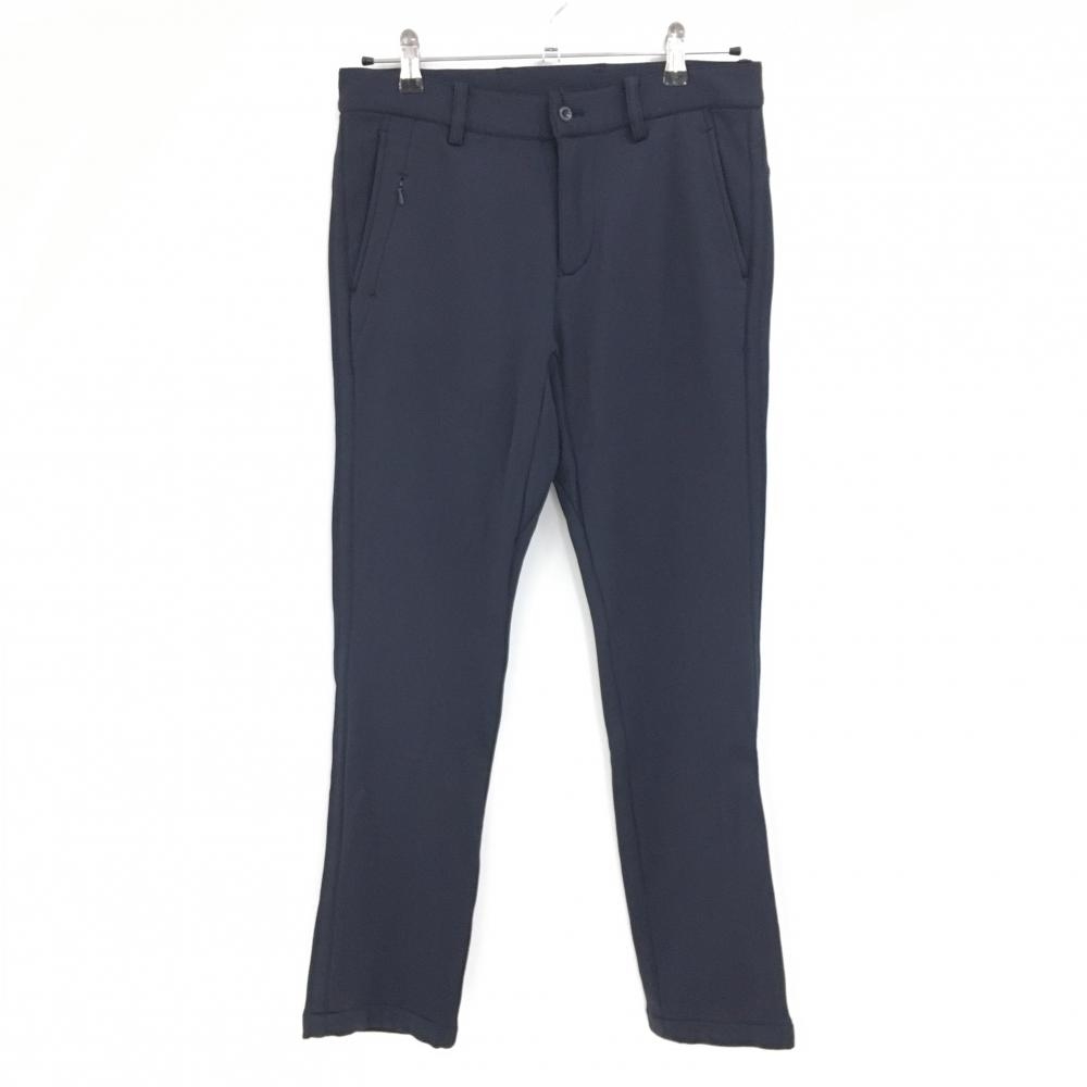【美品】ビームスゴルフ ストレッチパンツ ダークネイビー 裏起毛 無地 レディース 42 ゴルフウェア BEAMS GOLF