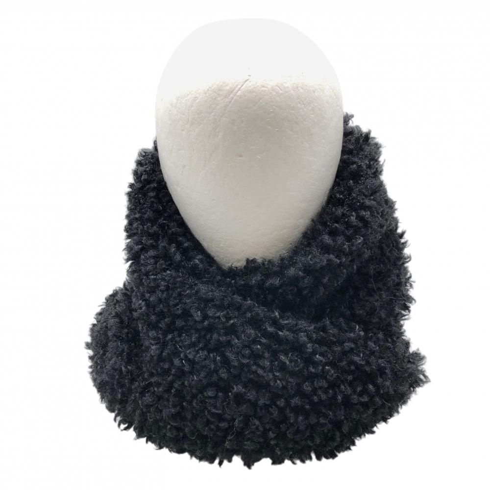 【超美品】ビームスゴルフ スヌード 黒 ボア ネックウォーマー レディース  ゴルフウェア BEAMS GOLF