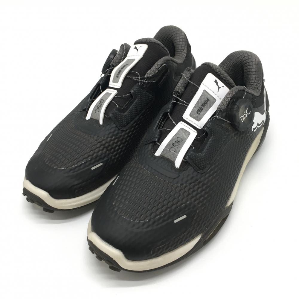 【美品】プーマ ゴルフシューズ 黒×白 310833-05 シャドウキャットニトロディスク レディース 23.5 ゴルフウェア 2024年モデル PUMA