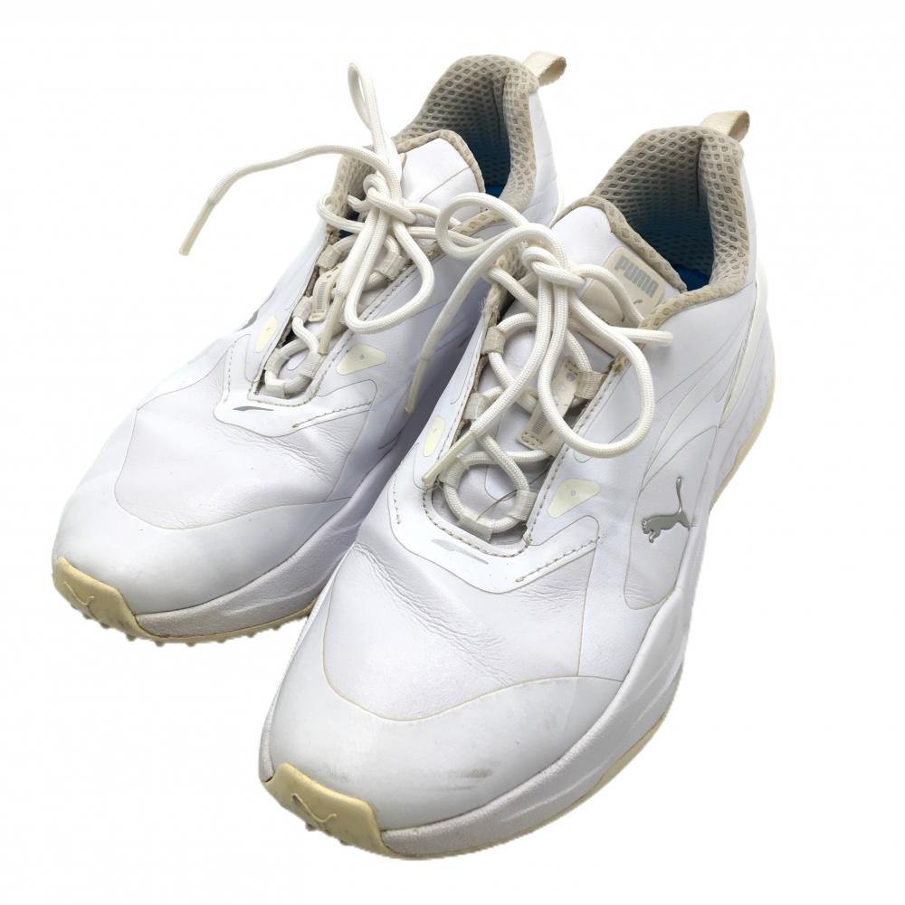 【美品】プーマ ゴルフシューズ 白 GSファスト 376584-02 スパイクレス レディース 24.5 ゴルフウェア PUMA