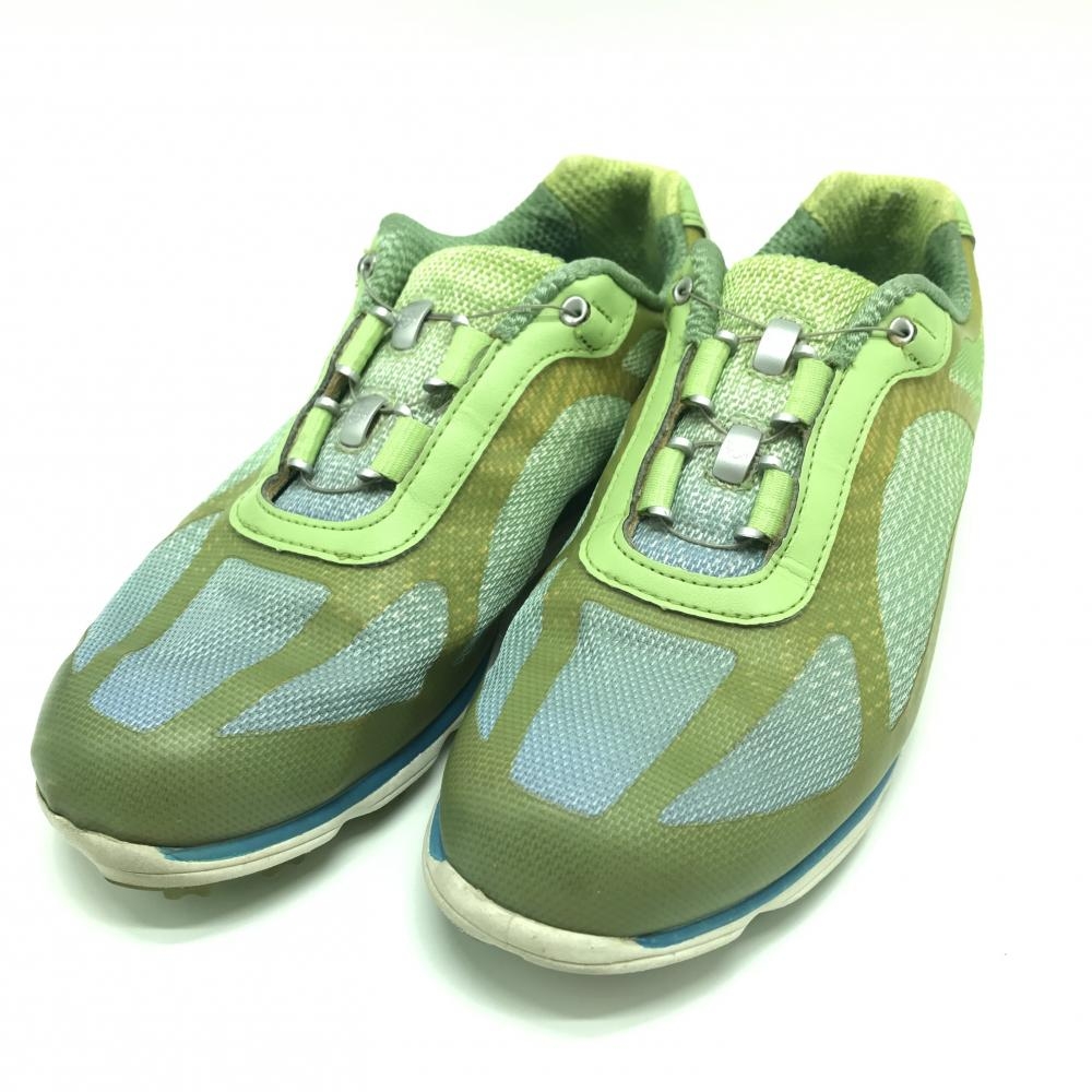 フットジョイ ゴルフシューズ ブルー×グリーン スパイクレス 98007J BOA  レディース 24.5 ゴルフウェア FootJoy