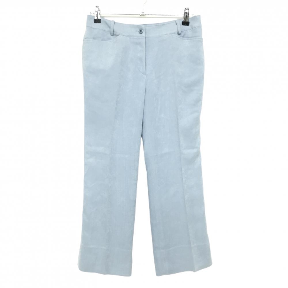 ブラックアンドホワイト パンツ スモーキーブルー スウェード調 バックロゴ  レディース 2(M) ゴルフウェア Black＆White