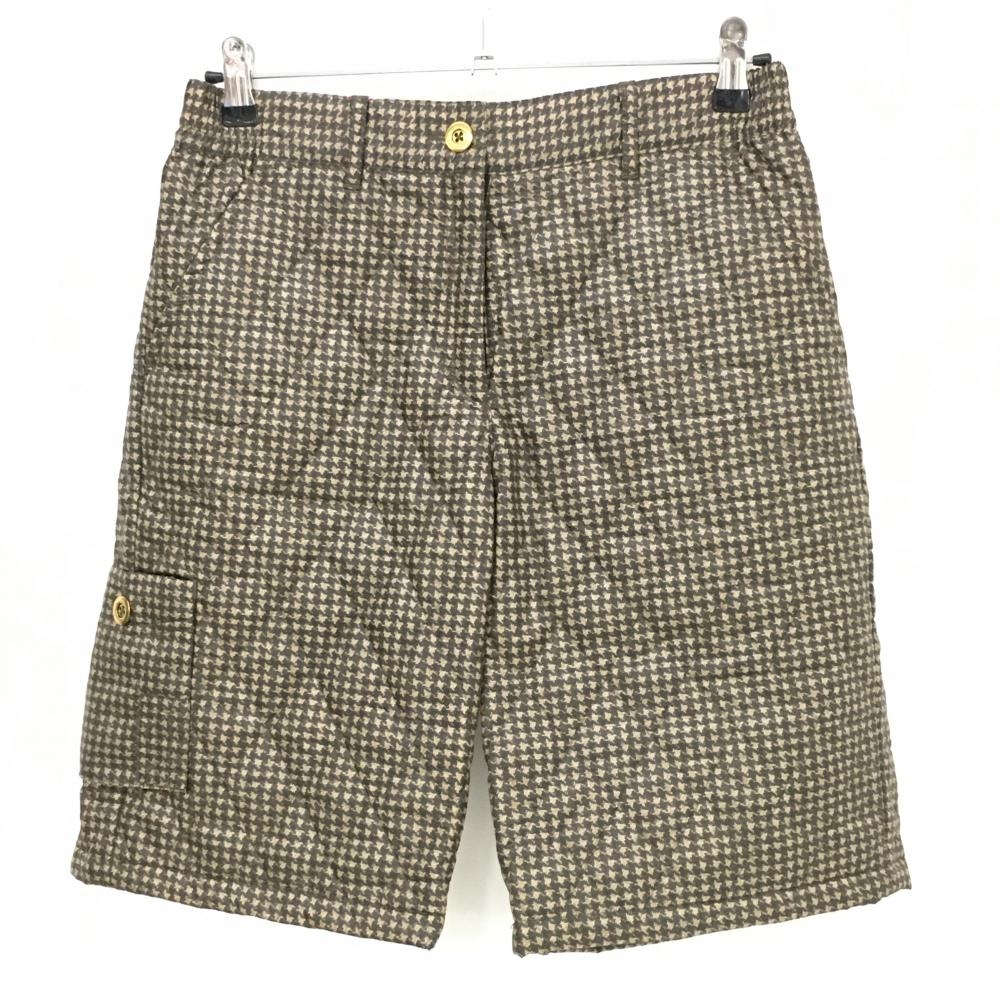 【新品】ホンマ 中綿ハーフパンツ ブラウン 千鳥格子 トップサーモ レディース 11 ゴルフウェア HONMA