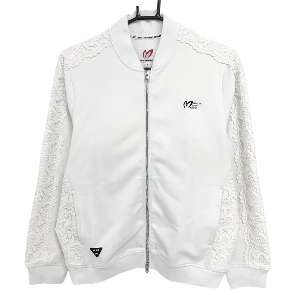 マスターバニー ジャケットブルゾン 白 一部レース レディース 1(M) ゴルフウェア MASTER BUNNY EDITION