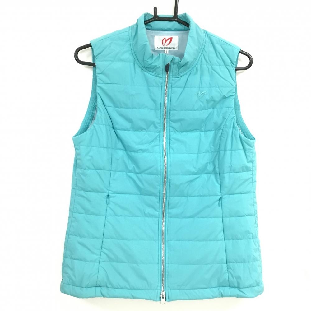 マスターバニー 中綿ベスト ライトブルー ナイロン ロゴ刺しゅう レディース 2(L) ゴルフウェア MASTER BUNNY EDITION