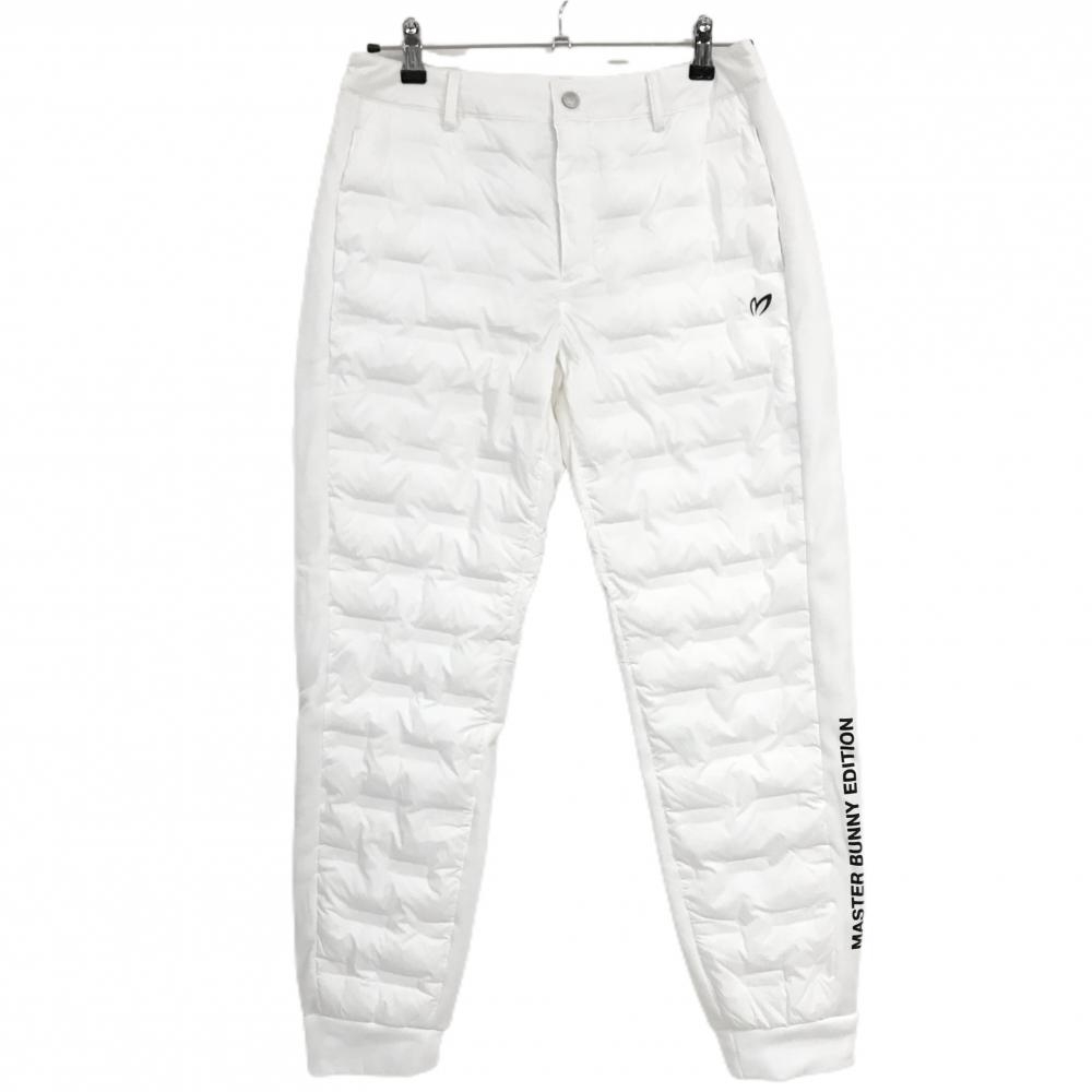 【超美品】マスターバニー 中綿ジョガーパンツ 白 背面膝下裏起毛  レディース 2(L) ゴルフウェア 2024年モデル MASTER BUNNY EDITION