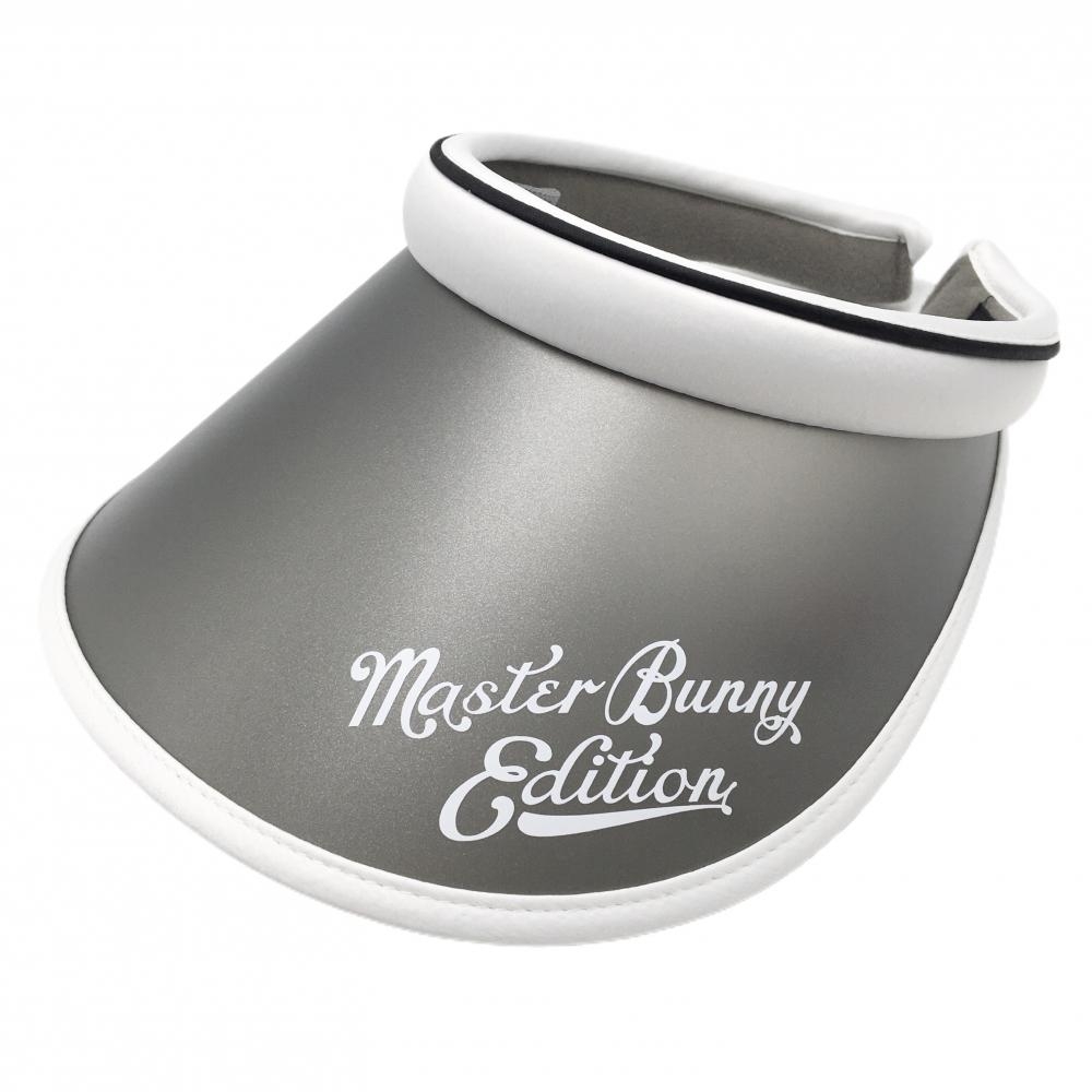 【新品】マスターバニー つば広サンバイザー 白×グレー 汗取りパッド レディース FR ゴルフウェア 2025年モデル MASTER BUNNY EDITION