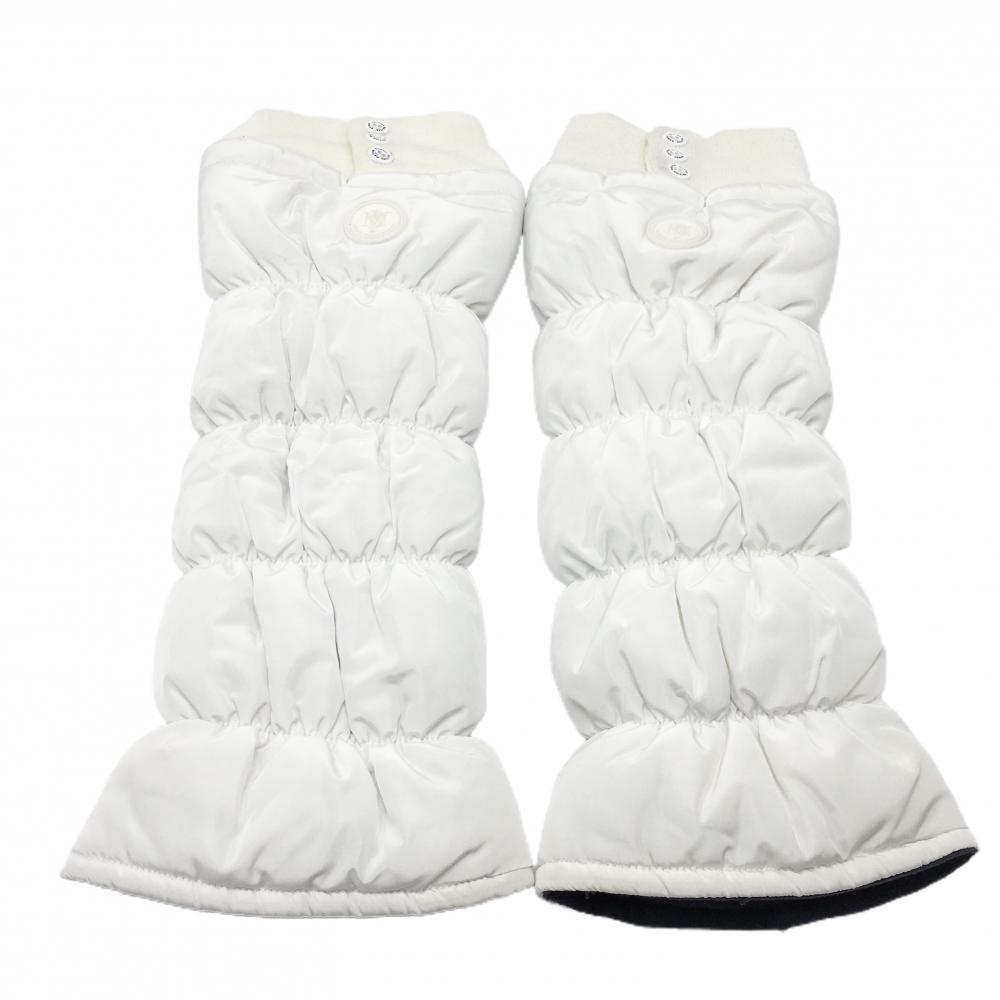 マスターバニー レッグウォーマー 白 飾りボタン 裏フリース  レディース FR ゴルフウェア MASTER BUNNY EDITION