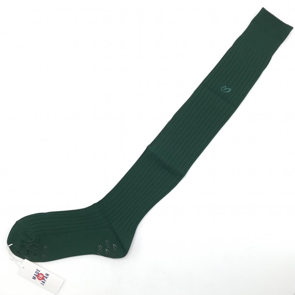 【新品】マスターバニー ニーハイソックス グリーン ロゴ刺しゅう 袋汚れ レディース  ゴルフウェア MASTER BUNNY EDITION