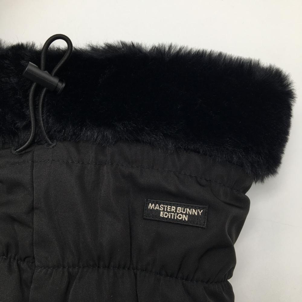 美品】マスターバニー レッグウォーマー 黒 裏起毛 一部フェイクファー