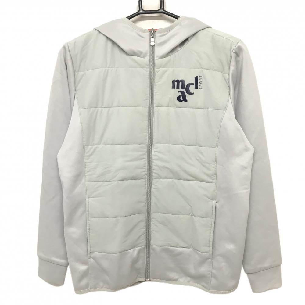 マリクレールスポーツ フード付き切替中綿ジャケット ライトグレー 身頃中綿 レディース L ゴルフウェア marie claire