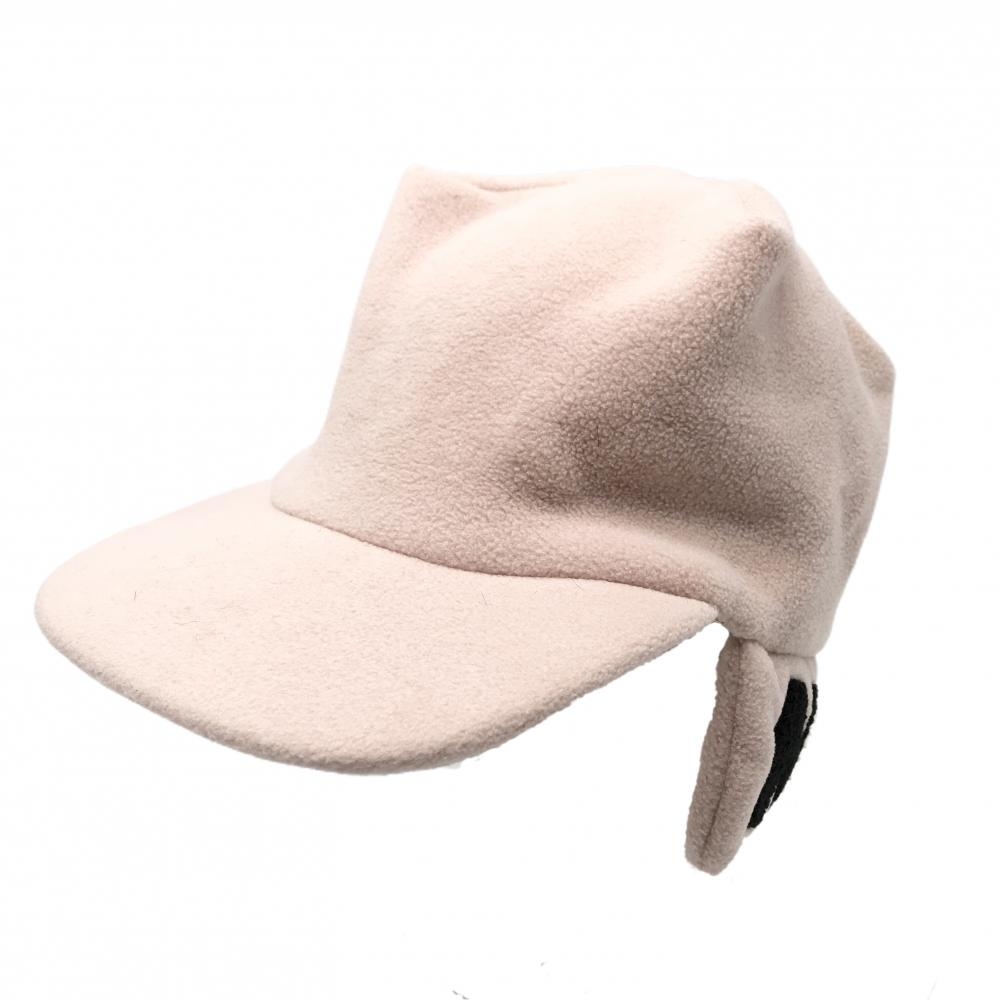 【美品】ノイジーノイジー 耳当て付きキャップ ピンク フリース地 MUスポーツ レディース  ゴルフウェア M・U SPORTS