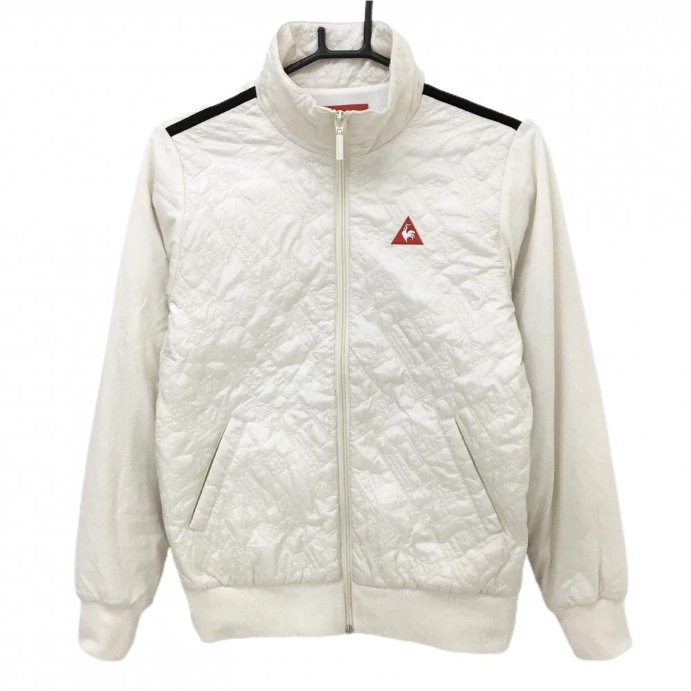 ルコックゴルフ 中綿ジャケット 白 身頃キルティング レディース M ゴルフウェア le coq sportif